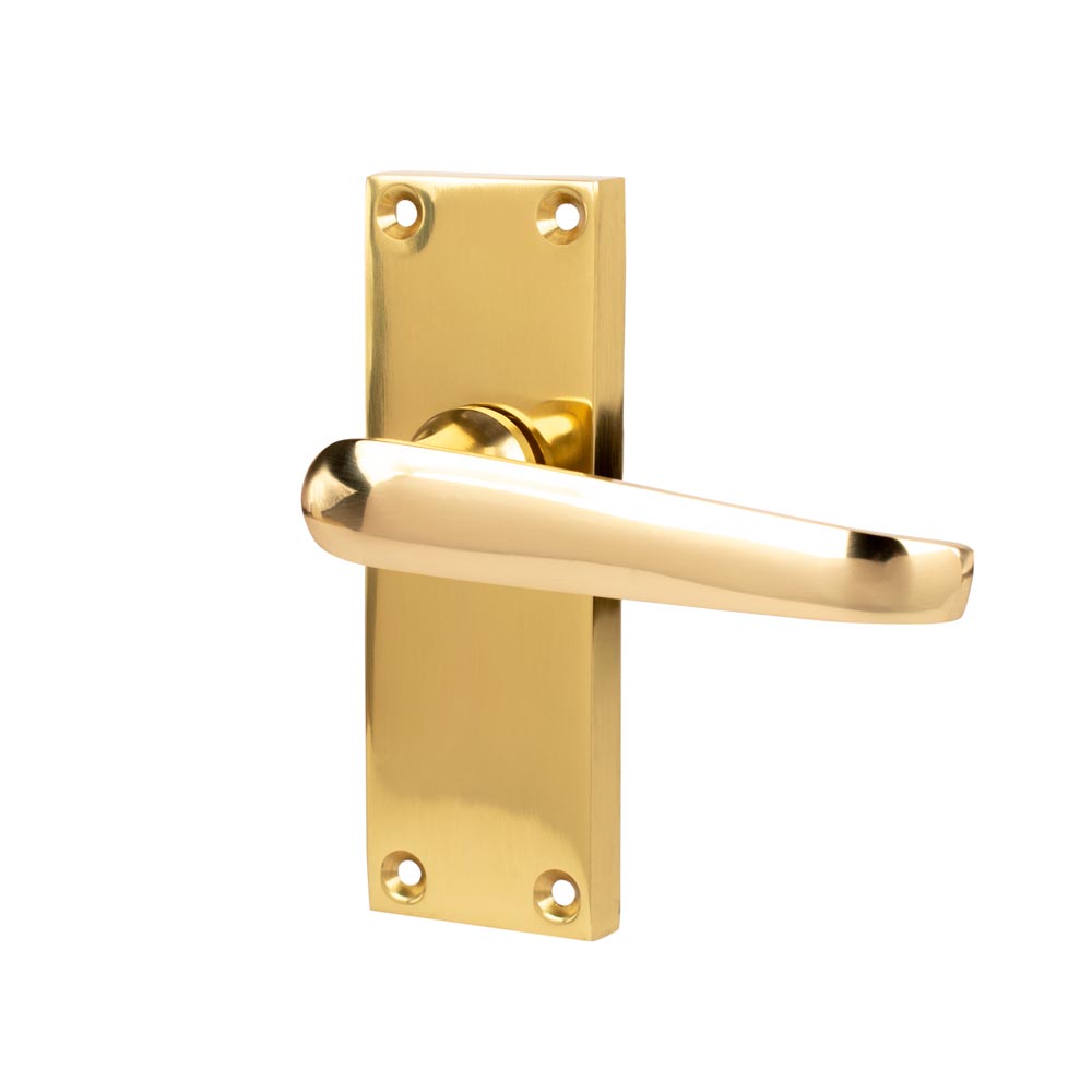 Dart Victorian Lever Door Handle - Polished Brass